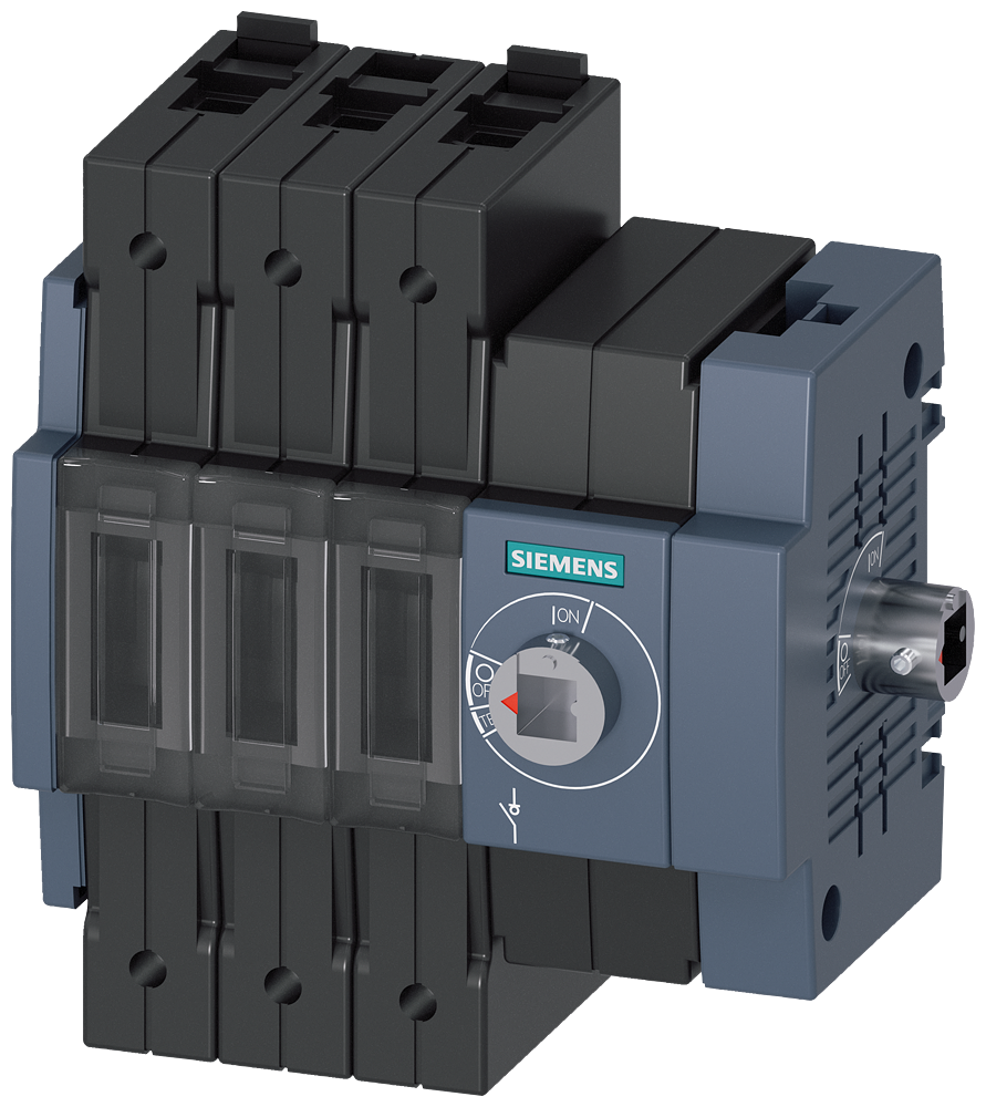 SECCIONADOR DE CORTE EM CARGA 100A TAM. 1 DE 3 POLOS ACIONAMENTO LATERAL DI 3KD30342ME400 SIEMENS