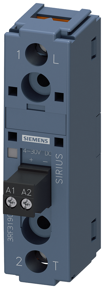 RELÉ SEMICONDUTOR DE 1 POLO 22,5 MM 90 A 48-600V/CC 4-30 V TERMINAIS COM 3RF31901AA45 SIEMENS