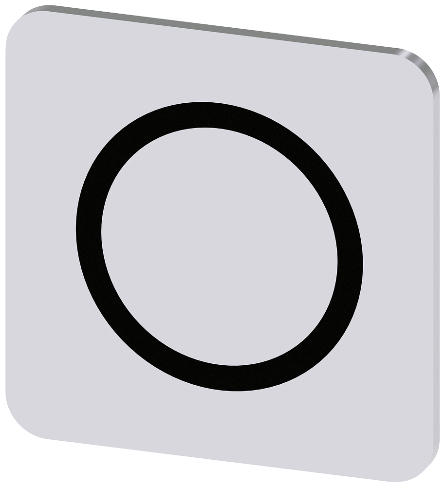 [Imagem do produto PLACA DE IDENTIFICAÇÃO 22X22MM, PLACA PRATA, SÍMBOLO: O* 3SU19000AF810QA0 SIEMENS]