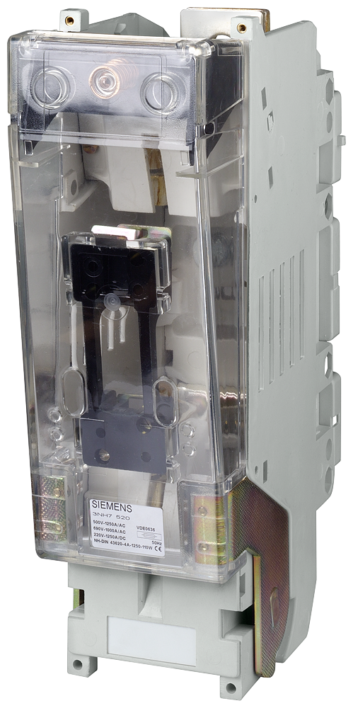 [Imagem do produto ADAPTADOR PARA FUSÍVEIS PARA BAIXA TENSÃO E ALTA POTÊNCIA TAM. 4A, DE 1 POLO  3NH7520 SIEMENS]