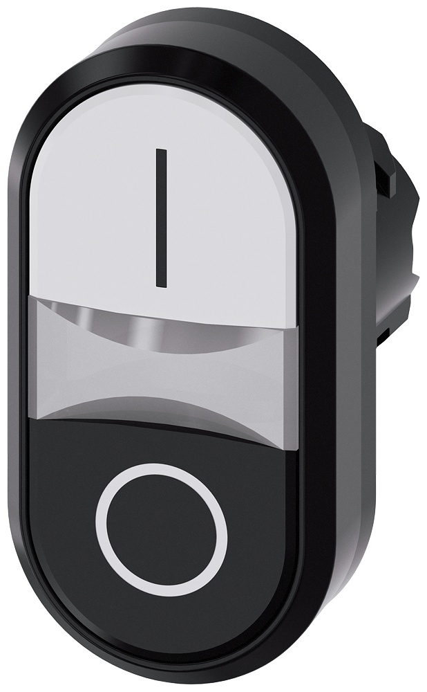 [Imagem do produto FRONT BOTAO DUPL PLAS INSC "I/O" VD/VM 3SU10003AB610AK0 SIEMENS]