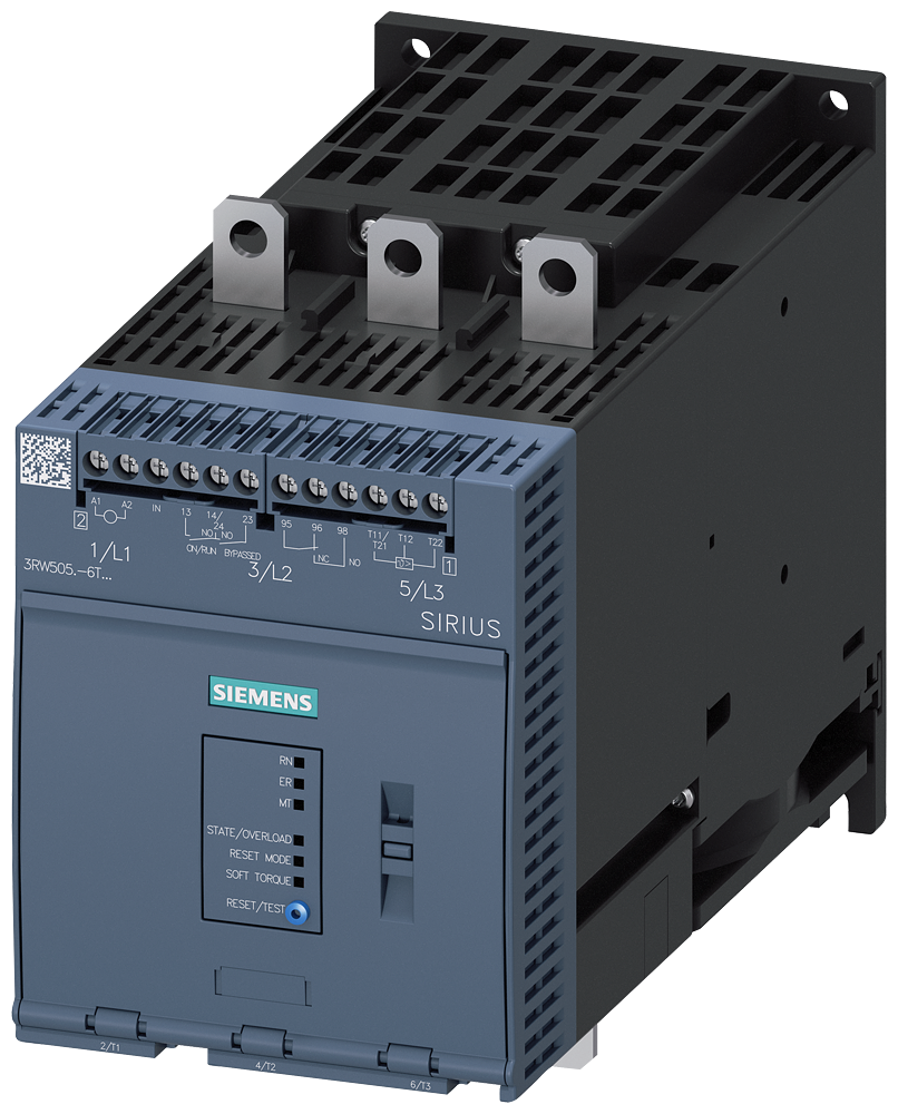 [Imagem do produto CHAVE DE PARTIDA TRIFÁSICA 75KW 143A 200/480V 50/60HZ 3RW50556TB14 SIEMENS]