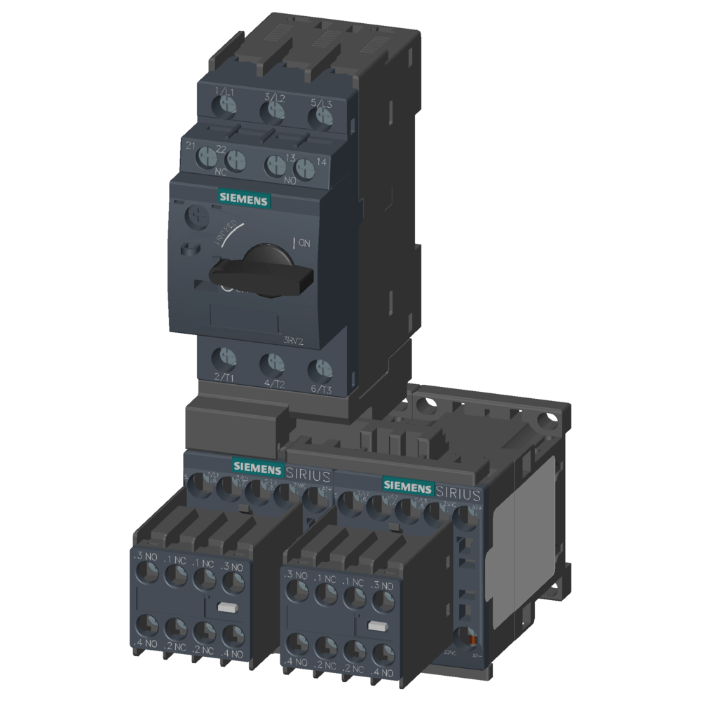 CHAVE DE PARTIDA MOTOR DE PARTIDA REVERSÍVEL S00 1,1-1,6 A DC 24 V 3RA22151AA165BB4 SIEMENS