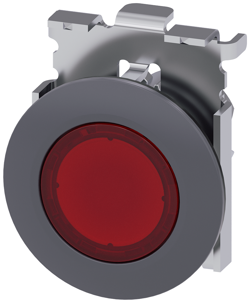 [Imagem do produto BOTÃO DE PRESSÃO, ILUMINADO, COMO SINALIZADOR LUMINOSO, 30MM, REDONDO, METAL, 3SU10610JD200AA0 SIEMENS]