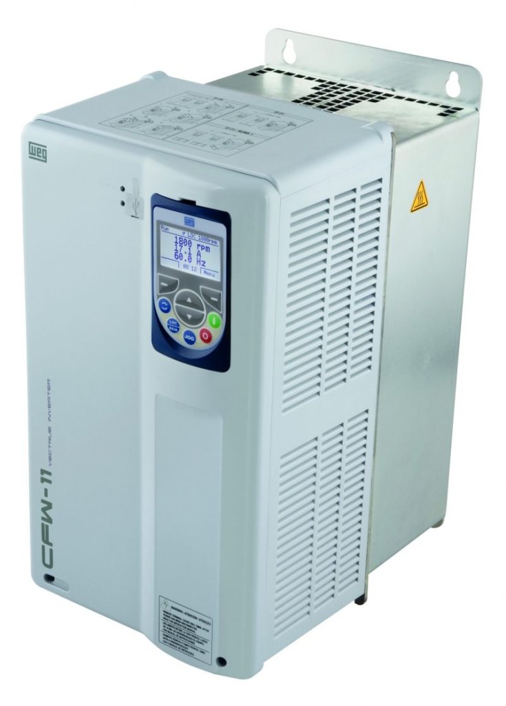 [Imagem INVERSOR DE FREQUÊNCIA TRIFÁSICO 15KW 38A 380/480V 50/60HZ CFW110038T4SZ 10193864 WEG]