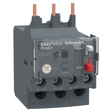 [Imagem do produto RELÉ DE SOBRECARGA EASYPACT TVS CL.10  1.62.5A  1NA+1NF  LIGAR COM LC1E0638 LRE07 SCHNEIDER]