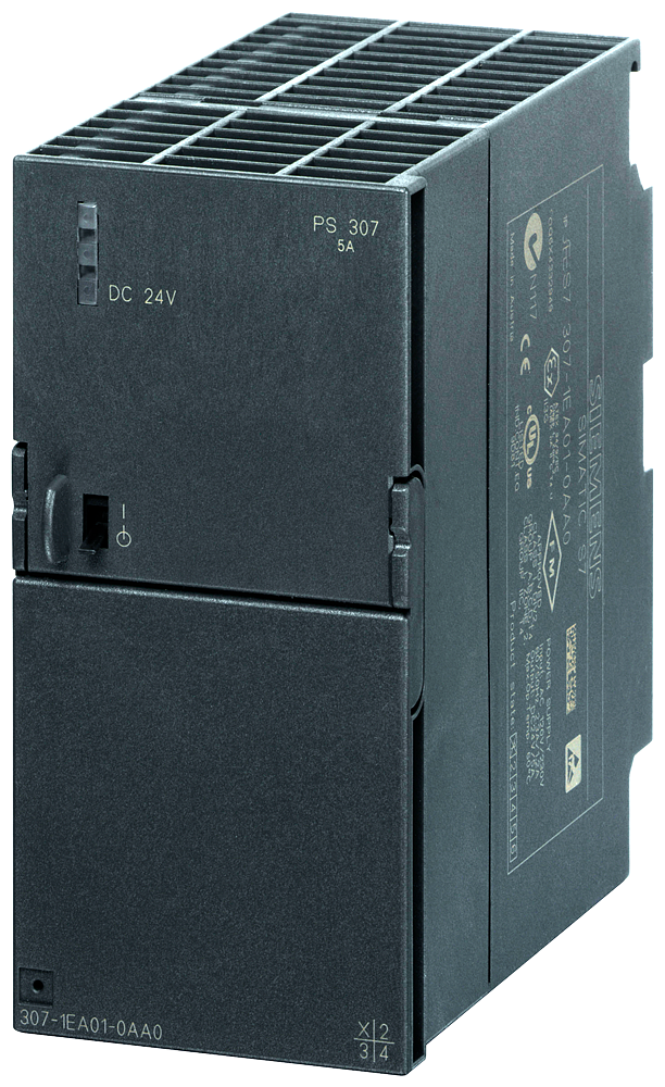 [Imagem FONTE DE ALIMENTAÇÃO REGULADA PS307 ENTRADA 120/230VCA SAÍDA 24VCC 5A SIMATIC S7-300 6ES73071EA010AA0 SIEMENS]