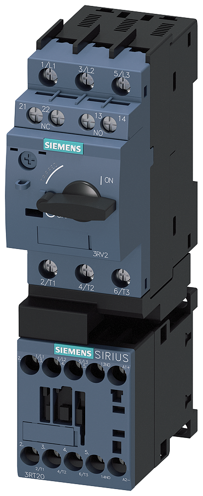 CHAVE DE PARTIDA ACIONADOR DIRETO S00 5,5-8 A DC 24 V 150 KA 3RA21151HA171BB4 SIEMENS