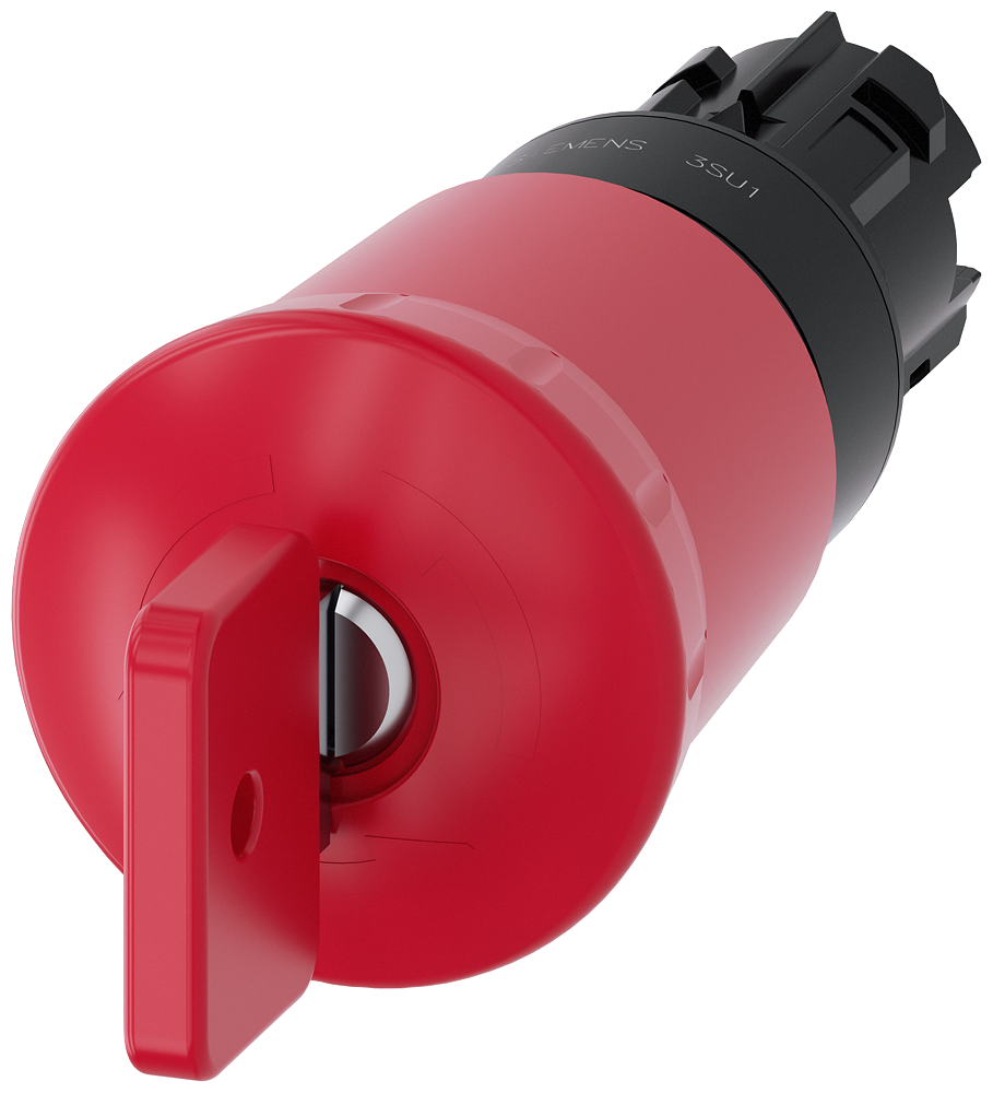 BOTÃO DE PRESSÃO DE PARADA DE EMERGÊNCIA EM FORMA DE COGUMELO 22 MM REDONDO 3SU10001HQ200AA0-ZX90 SIEMENS