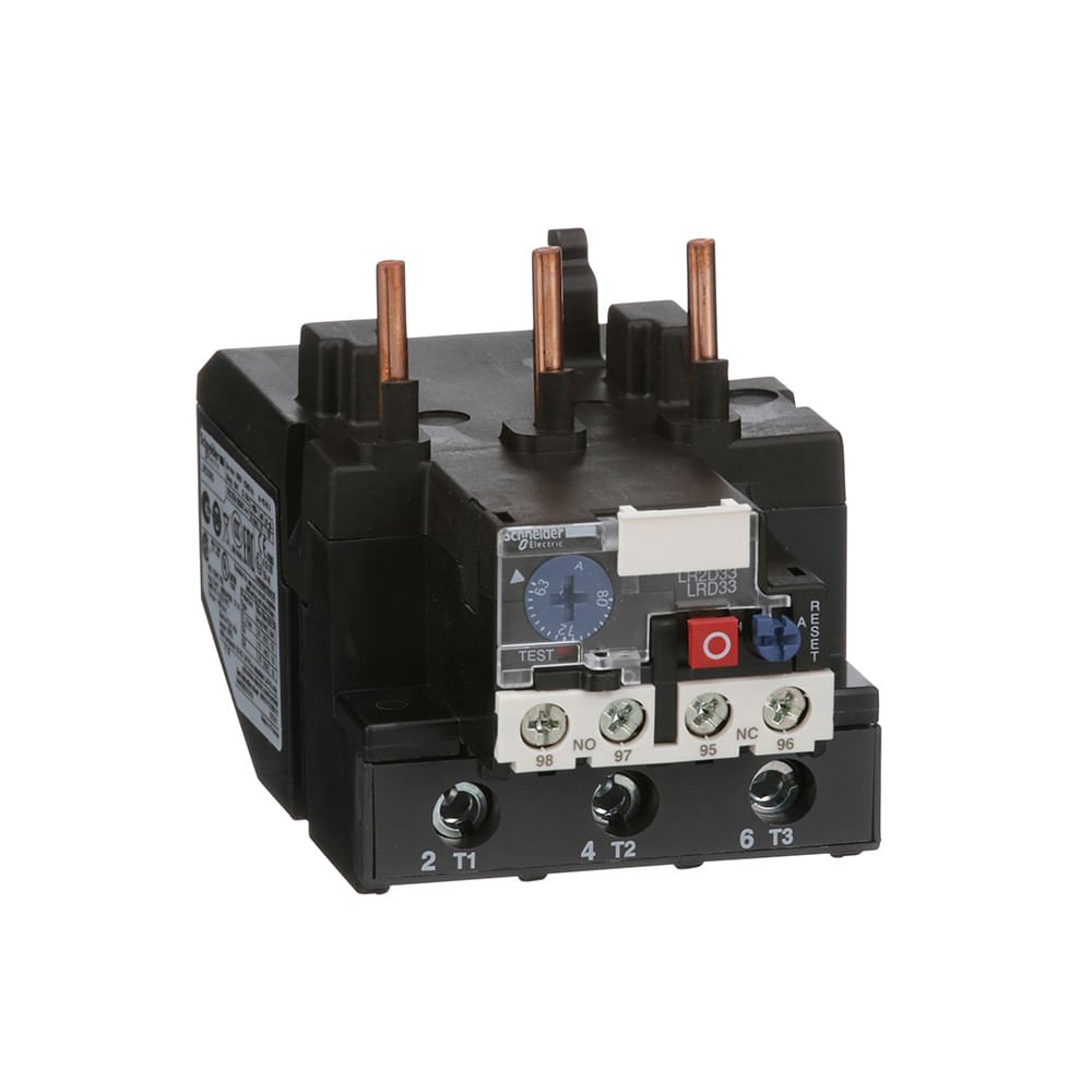 [Imagem RELE TERMICO TESYS D CLASSE 10 6380A 1NA+1NF LRD3363 SCHNEIDER]