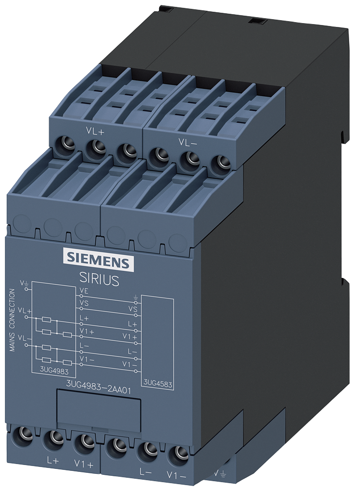 MÓDULO A MONTANTE PARA RELÉ DE MONITORAÇÃO DO ISOLAMENTO 3UG4583 690V CA/100 3UG49832AA01 SIEMENS