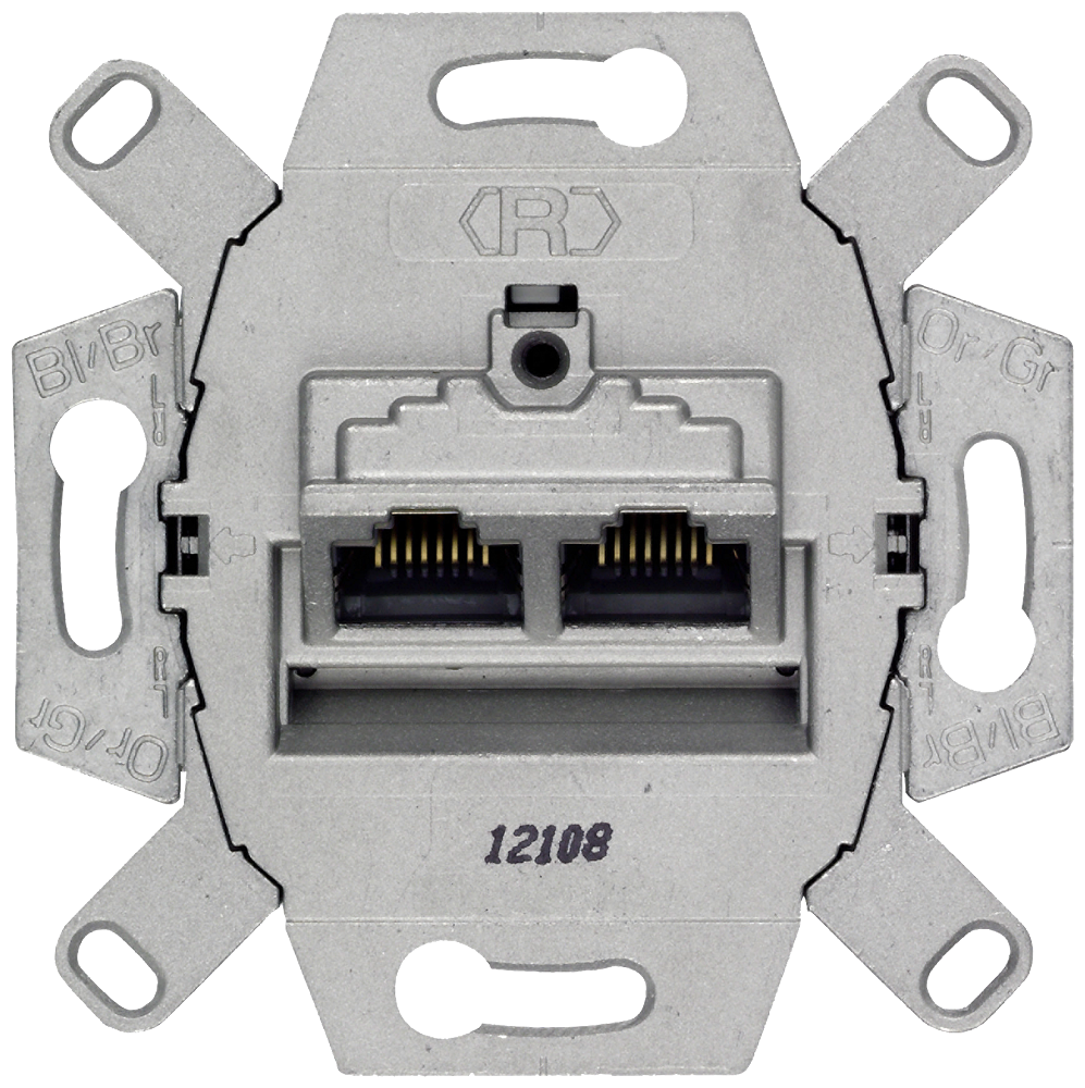 TOMADA DE CONEXÃO UAE BLINDADA 2X DE 8 POLOS RJ45 CAT. 6 E 5TG20262 SIEMENS