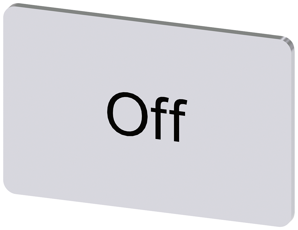 [Imagem do produto PLACA DE IDENTIFICAÇÃO 17,5X27MM, PLACA PRATA, INSCRIÇÃO: OFF 3SU19000AD810DK0 SIEMENS]