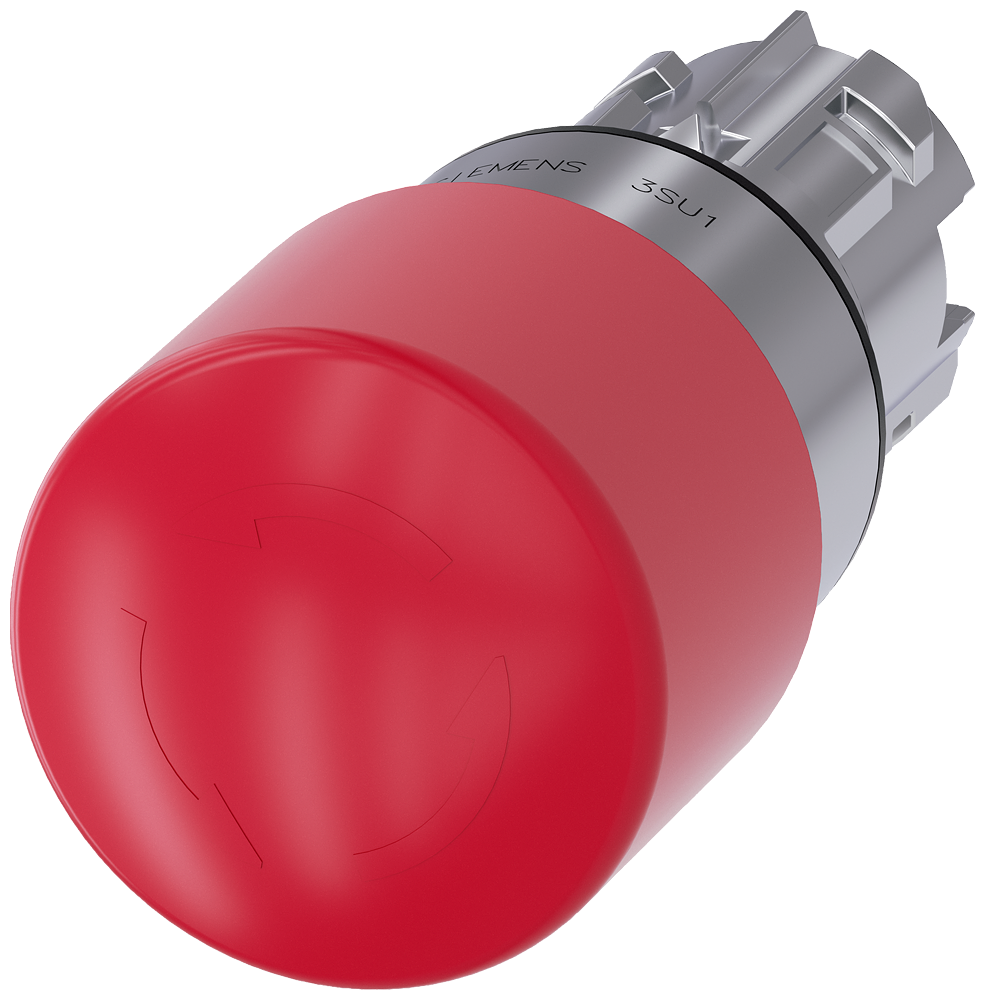 [Imagem FRONTAL BOTAO EMER 30MM MET ROT DES 3SU10501GB200AA0 SIEMENS]