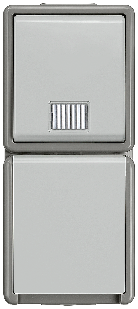 FLÄCHE IP44 MONTAGEM À SUPERFÍCIE COMBINAÇÃO DE BOTÃO E TOMADA SCHUKO C 5TD4821 SIEMENS