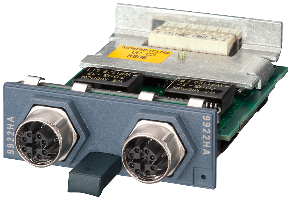 [Imagem do produto MODULO MM992 - 2 CONEXAO M12 GIGABIT 6GK59922HA000AA0 SIEMENS]