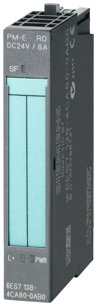 [Imagem do produto ET 200S: PM-E SAÍDA RL 24V DC 6ES71384CA800AB0 SIEMENS]