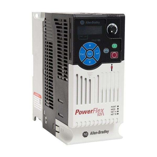 [Imagem do produto INVERSOR DE FREQUÊNCIA MONOFÁSICO 240VAC 8A PF525 25BA8P0N114 ROCKWELL ALLEN BRADLEY]