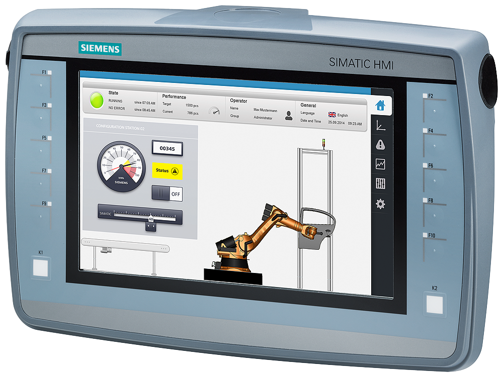 [Imagem IHM SIMATIC KTP700 MOBILE TELA TFT DE 7,0" 800X480 PIXELS 6 MILHÕES DE CORES 6AV21252GB030AX0 SIEMENS]