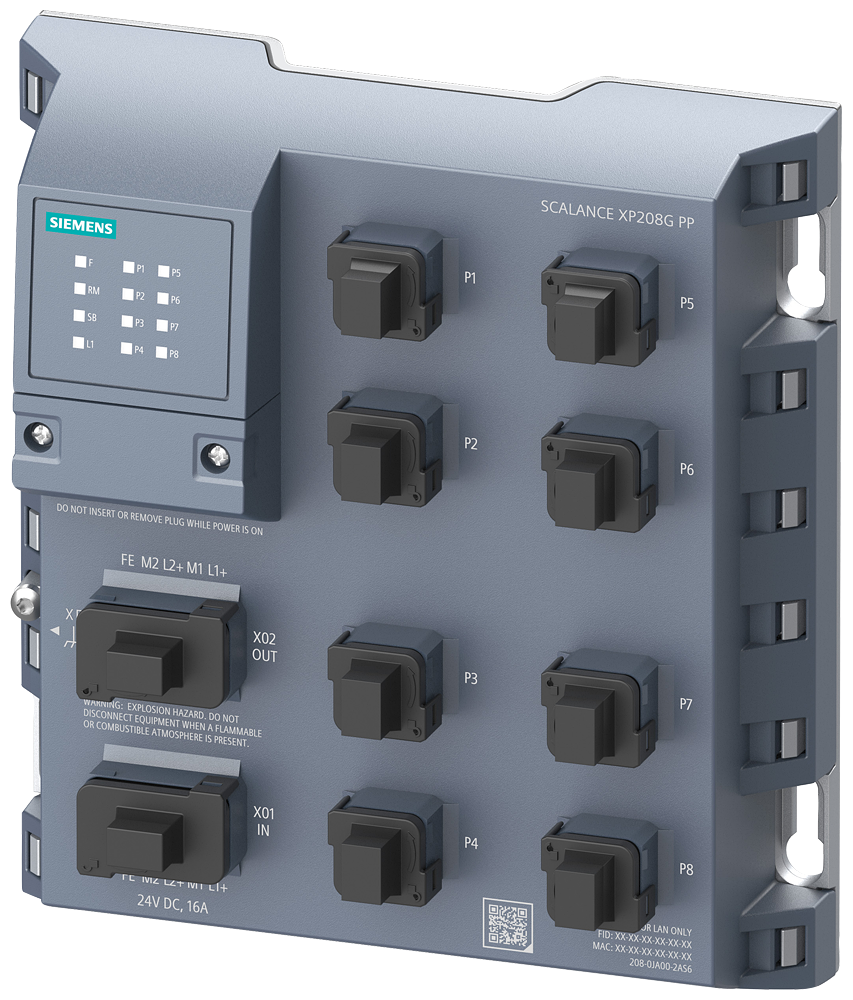SWITCH SCALANCE XP208G PP SWITCH IE GERENCIADO DE CAMADA 2 6GK52080JA002AS6 SIEMENS