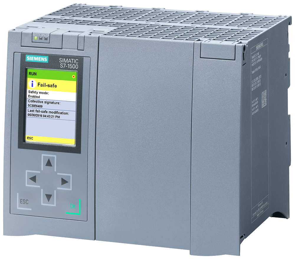 [Imagem do produto S7-1500: CPU 1517TF-3 PN/DP, 3MB + 8MB 6ES75173UP000AB0 SIEMENS]