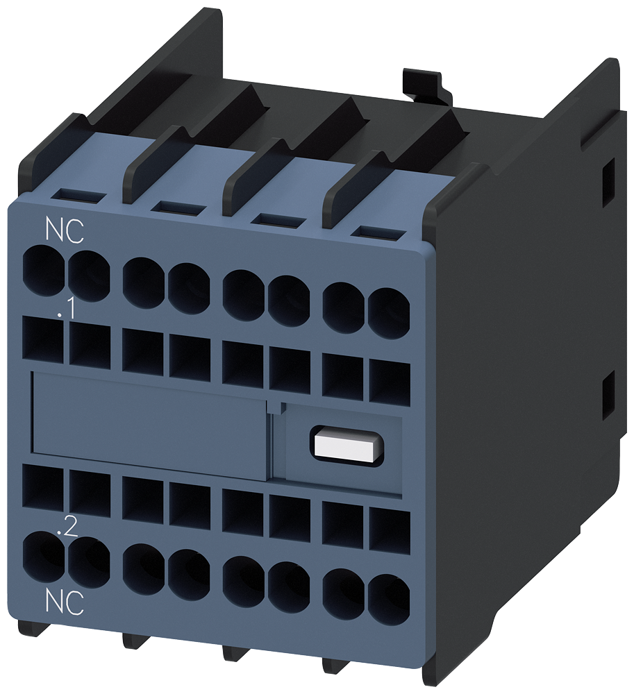 INTERRUPTOR AUXILIAR NO LADO FRONTAL 1 NF .1/.2 --/-- --/-- --/-- CAMI 3RH29112HA01-ZX95 SIEMENS