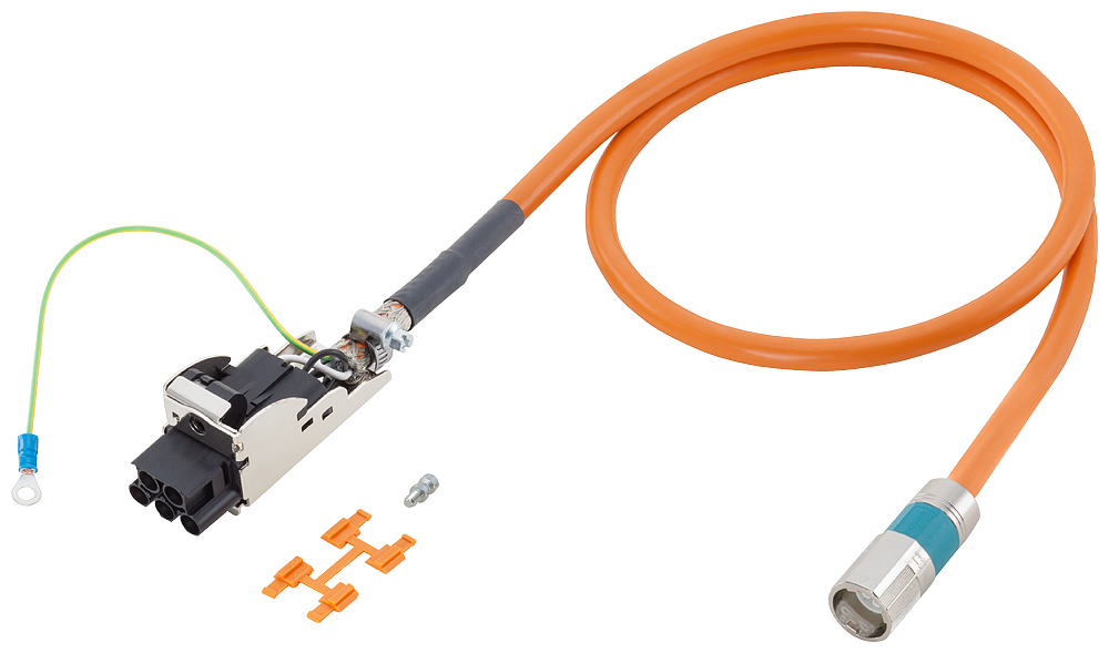 [Imagem CABO DE POTÊNCIA 9,5M COM CONECTORES 4X2X1.5 6FX80025DS011AK5 SIEMENS]