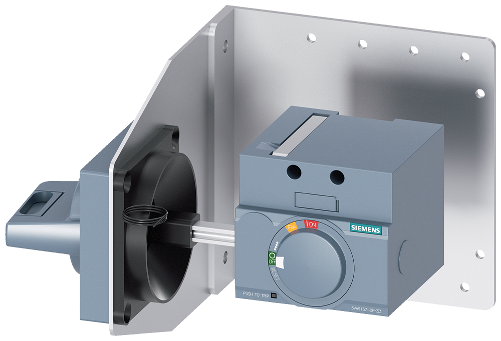 ACIONAMENTO ROTATIVO DE PAREDE LATERAL PADRÃO IEC IP65 COM ÂNGULO DE MONTAGEM 3VA91570PK53 SIEMENS