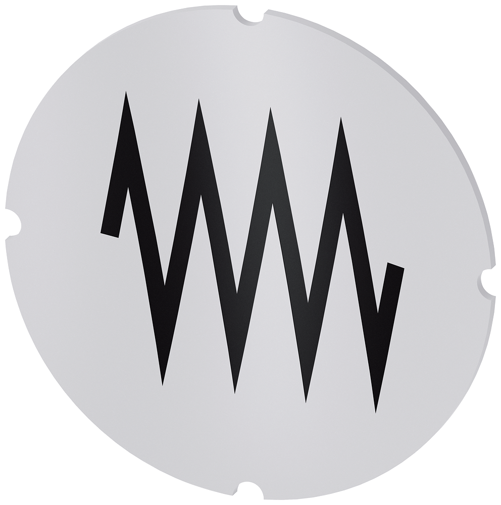 [Imagem do produto PLACA EMBUTIDA PARA BOTÃO DE PRESSÃO ILUMINADO, REDONDO, LEITOSO, SÍMBOLO: AV 3SU19000AB710QW0 SIEMENS]