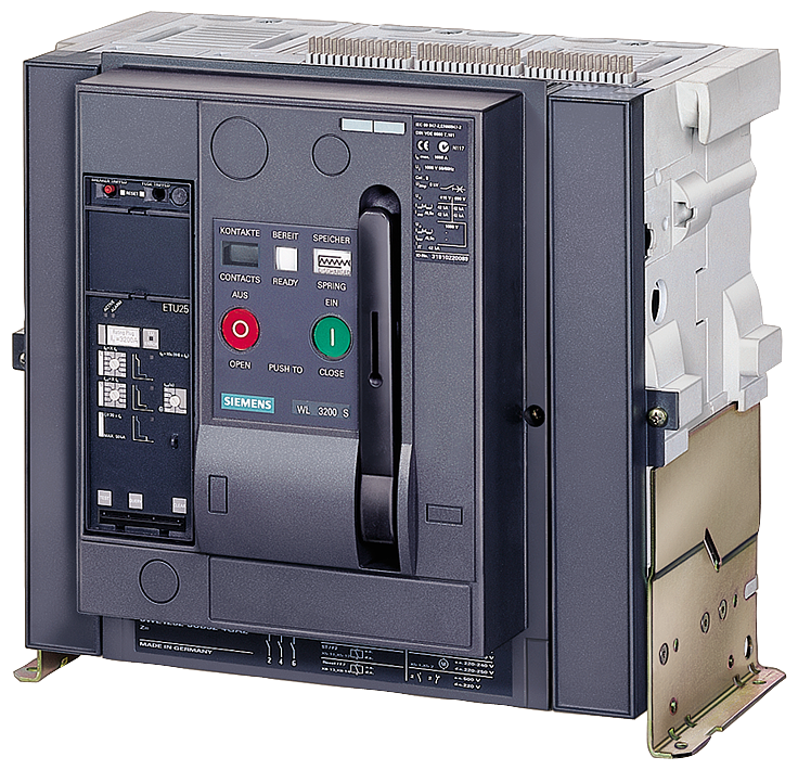 DISJUNTOR EXTRAÍ QUADRO-GUIA DE 3 POLOS TAMANHO DA ESTRUTURA 2 IEC I 3WL12323EG364GA4-ZK07R10R15R21 SIEMENS