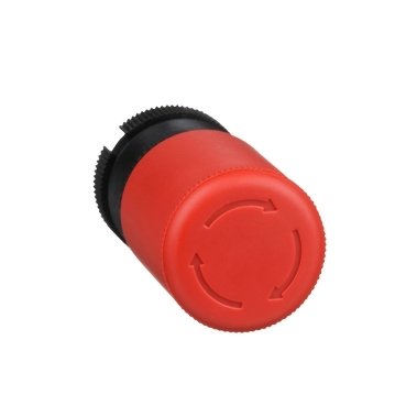 [Imagem CABEÇOTE PARA BOTÃO DE EMERGÊNCIA Ø22MM PLÁSTICO GIRAR PARA DESTRAVAR COGUMELO Ø30MM VERMELHO ZA2BS834 SCHNEIDER]