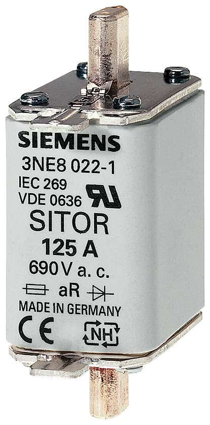 [Imagem FUSÍVEL NH 00 U/R 690V 80A 100KA 3NE80201 SIEMENS]