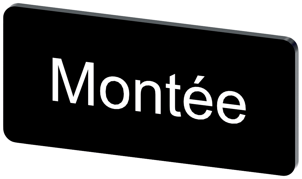PLACA DE IDENTIFICAÇÃO 12,5X27MM PLACA PRETO INSCRIÇÃO: MONTEE 3SU19000AC160GC0 SIEMENS