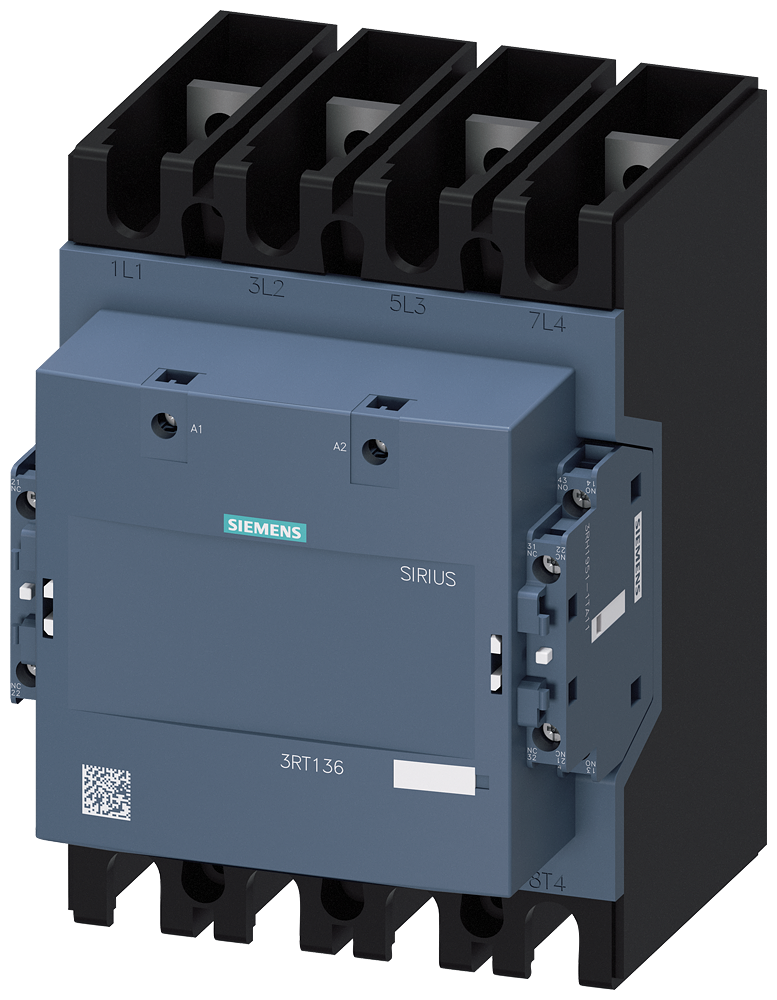 [Imagem do produto CONTATOR TETRAPOLAR AC1 275A 100/250VUC 3RT13636AP36 SIEMENS]