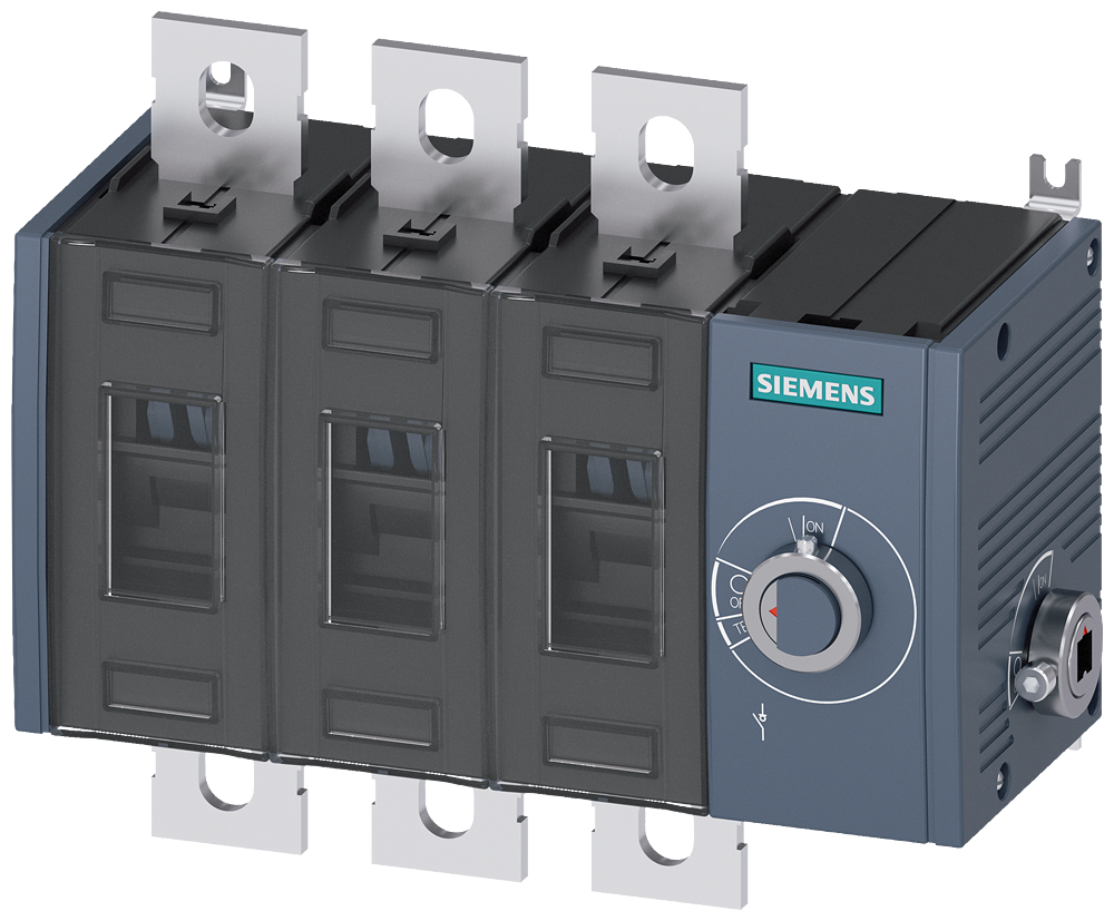 SECCIONADOR DE CORTE EM CARGA 500A TAM. 3 DE 3 POLOS ACIONAMENTO LATERAL DI 3KD44340PE400 SIEMENS