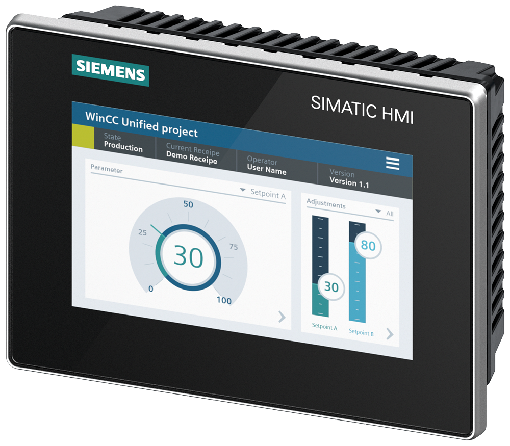 [Imagem IHM TOUCH 7POL WIDESCREEN TFT INTERFACE PROFINET SIMATIC MTP700 6AV21283GB060AX1 SIEMENS]