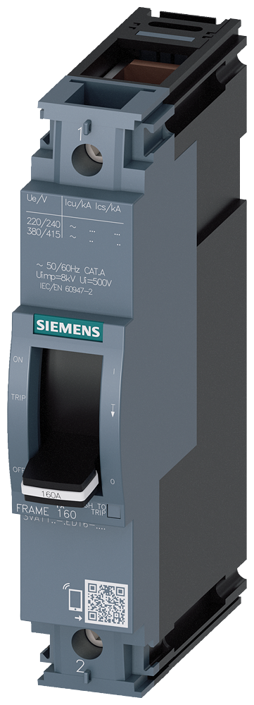 [Imagem do produto DISJUNTOR CX MOLDADA 1P FIXO 16A 415V 25KA EM 240VCA 3VA11963ED160AA0 SIEMENS]