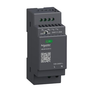 [Imagem FONTE DE ALIMENTAÇÃO MONO 30W E-100/240VCA S-24VCC 1.2A ABLM1A24012 SCHNEIDER]