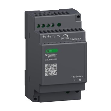 [Imagem FONTE DE ALIMENTAÇÃO CHAVEADA MONO 60W E-100/240VCA S-24VCC ABLM1A24025 SCHNEIDER]
