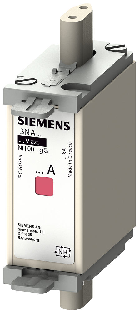 ELEMENTO DE FUSÍVEL NH NH000 IN: 35 A GG UN CA: 400 V SINALIZADOR COMBINADO 3NA68144 SIEMENS