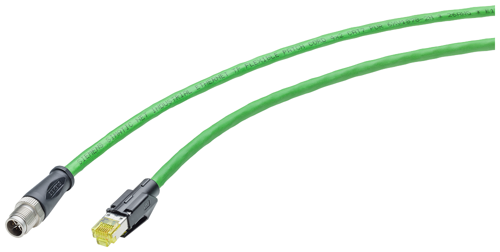 CABO IE TP;M12/RJ45;4X2;5M;COD. X;IP65/67;CAT6A;SEM HALOGÊNIO;PUR;ROBUSTO 6XV18785TH50 SIEMENS