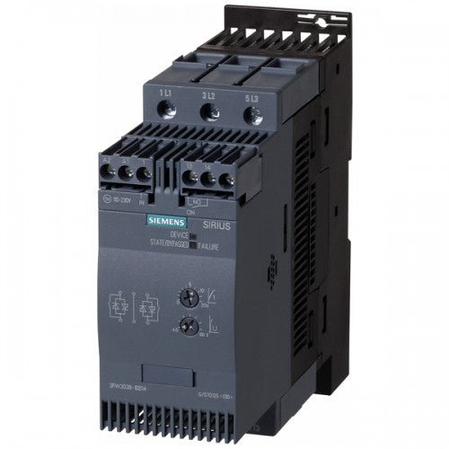 [Imagem CHAVE DE PARTIDA TRIFÁSICO 22KW 45A 200/480V 50/60HZ SIRIUS 3RW30361BB14 SIEMENS]