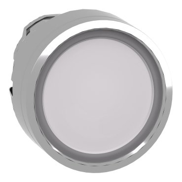 [Imagem do produto CABEÇOTE PARA BOTÃO LUMINOSO Ø22MM METÁLICO FACEADO RETORNO POR MOLA BRANCO ZB4BA18 SCHNEIDER]