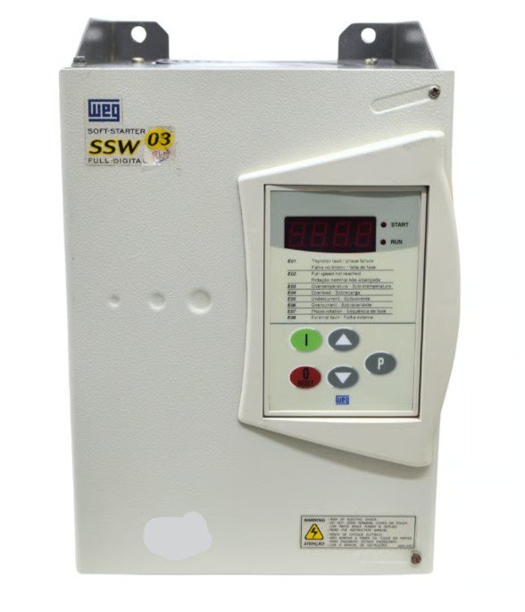 [Imagem CHAVE DE PARTIDA SUAVE TRIFÁSICA 255A 220/440V 50/60HZ SSW032252204402 WEG]