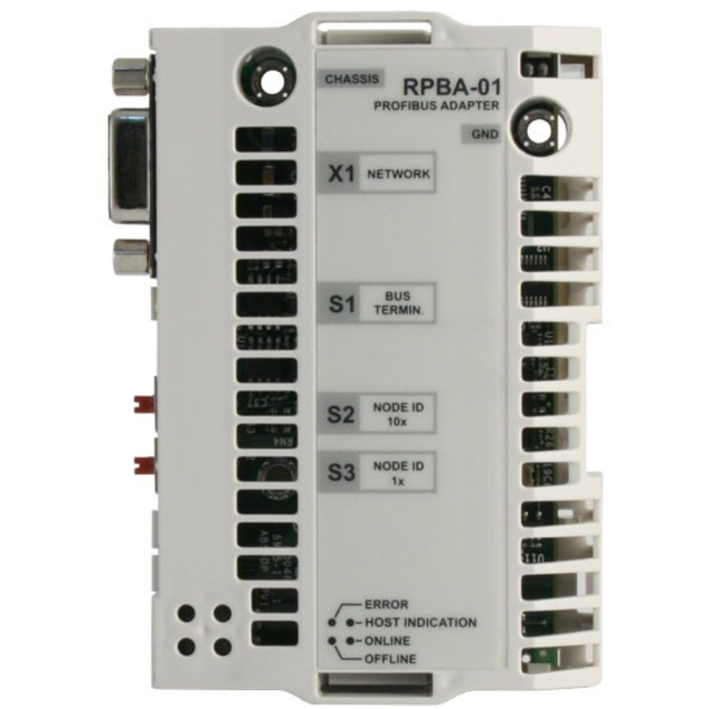 [Imagem UNIDADE DE COMUNICAÇÃO PARA USO EXCLUSIVO COM INVERSOR DE FREQUENCIA PROTOCOLO PROFIBUS DP RPBA-01 64606859 ABB]