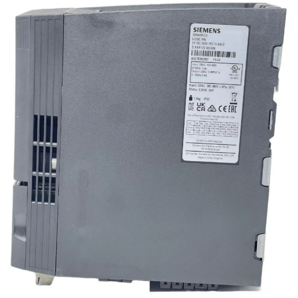 INVERSOR DE FREQUÊNCIA TRIFÁSICO 5,5KW 12,5A 380/480V 47/63HZ PROFIBUS-DP SINAMICS G120C 6SL32101KE213UP1 SIEMENS acionamentos-inversor-de-frequencia-6SL32101KE213UP1 (5).png