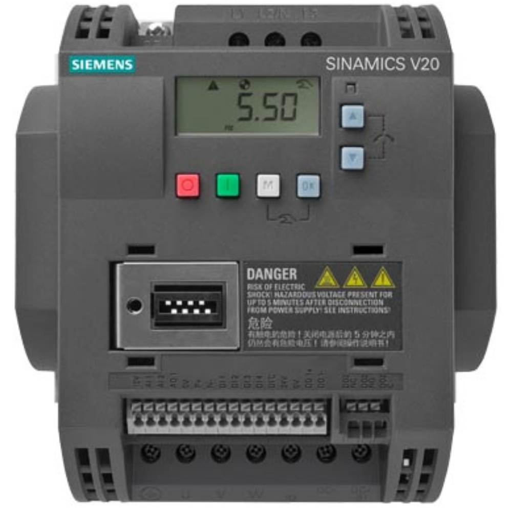 [Imagem INVERSOR DE FREQUÊNCIA TRIFÁSICO 0,37KW 1,3A 380/480V 47/63HZ 6SL32105BE137UV0 SIEMENS]