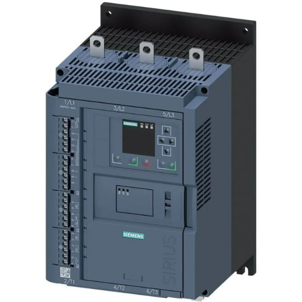 [Imagem CHAVE DE PARTIDA SUAVE TRIFÁSICO 75KW 143A 200/480V 50/60HZ 3RW55356HA14 SIEMENS]