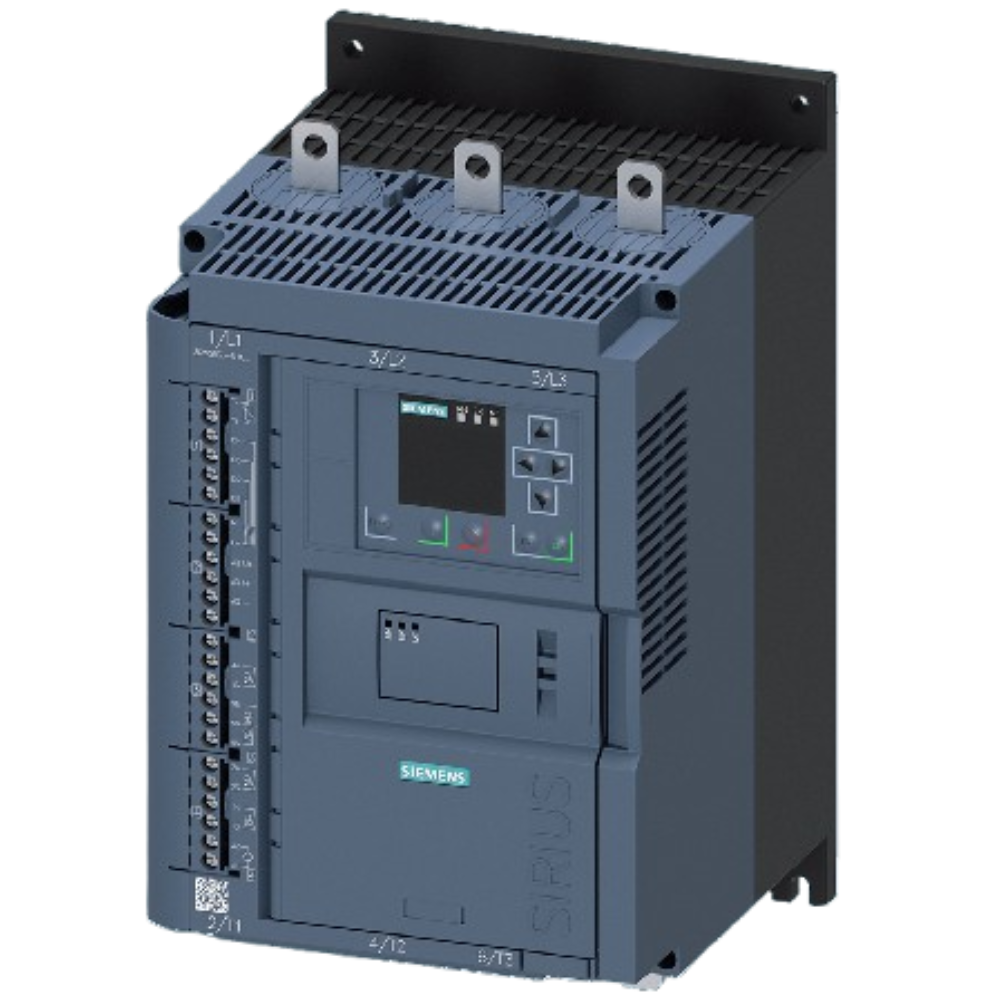 [Imagem CHAVE DE PARTIDA SUAVE TRIFÁSICA 160KW 315A 200/480V 50/60HZ 3RW55456HA14 SIEMENS]
