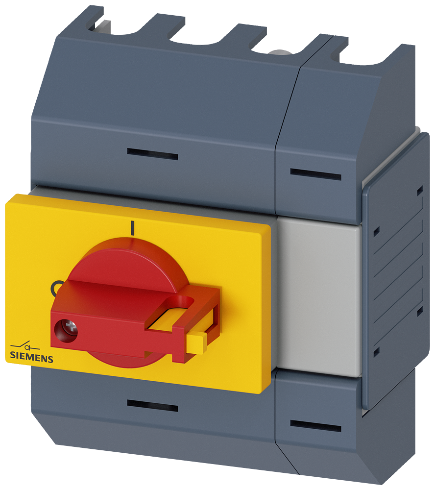 SECCIONADOR DE CORTE EM CARGA 16A TAM. 01 DE 4 POLOS ACIONAMENTO FRONTAL CE 3KD01432KG203 SIEMENS
